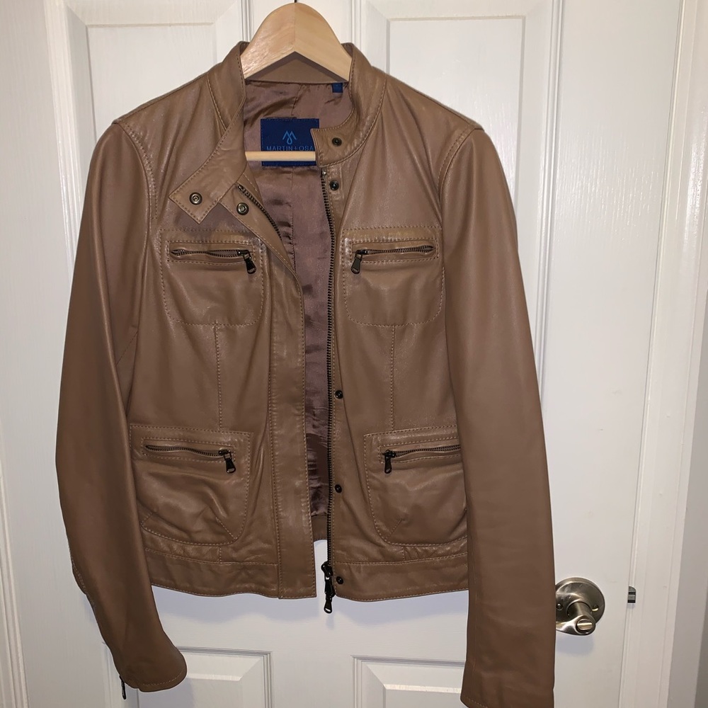 Leather motto jacket